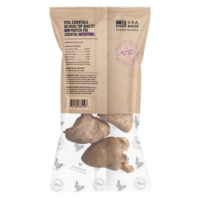 Freeze-Dried Raw Turkey Hearts Dog Treat, 1.6 oz