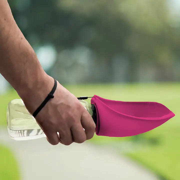 Black Fold-A-Bowl 26-oz. Portable Pet Water Bottle & Bowl