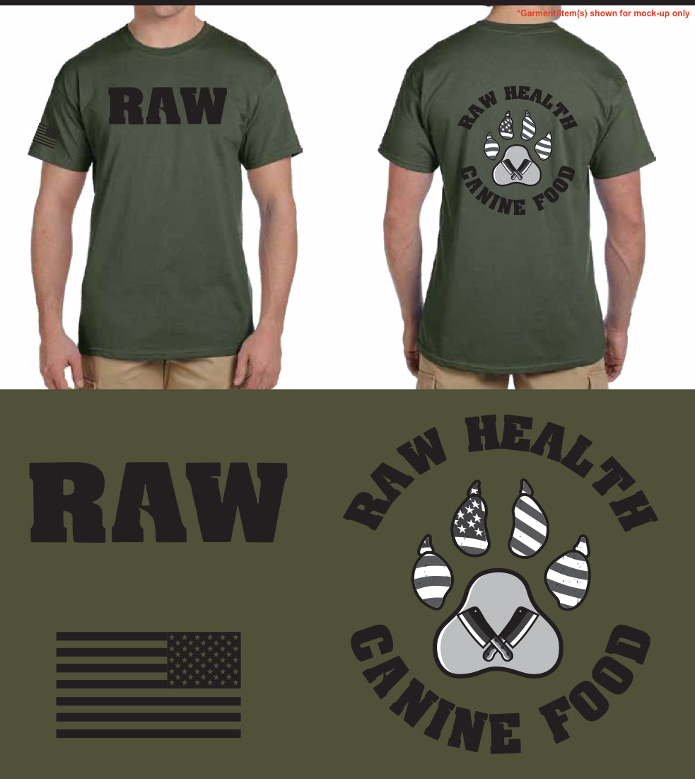 “RAW” OD Green Shirt