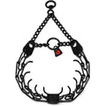 Herm Sprenger Black Stainless Steel Prong Dog Training Collar with Swivel.