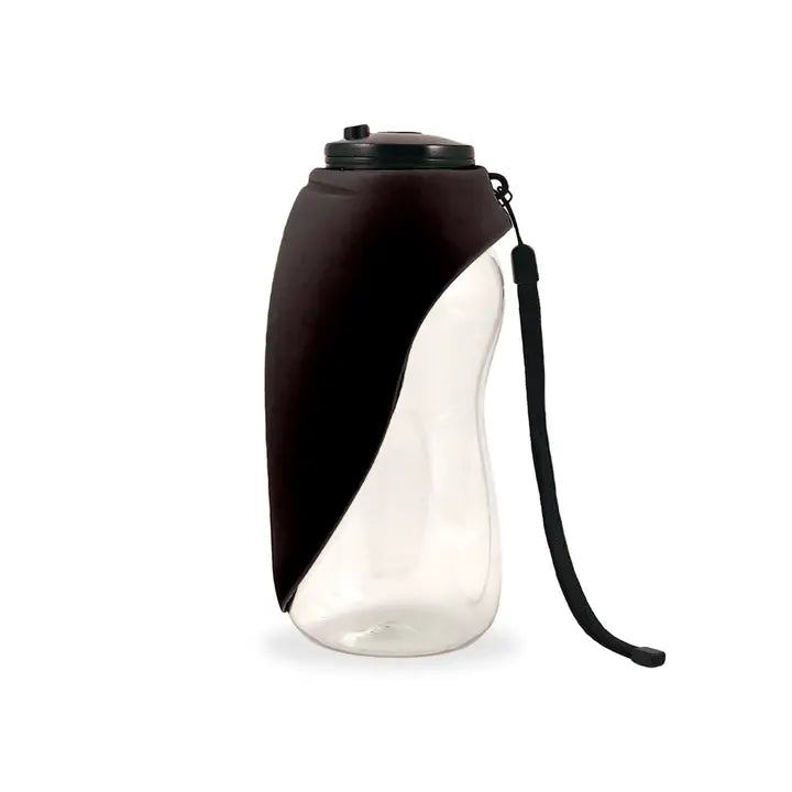 Black Fold-A-Bowl 26-oz. Portable Pet Water Bottle & Bowl