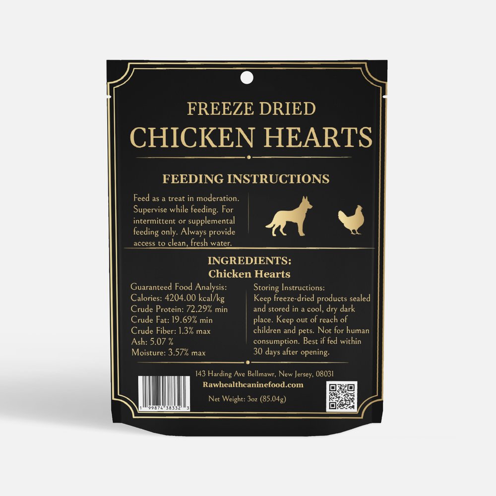 Freeze Dried Chicken Hearts