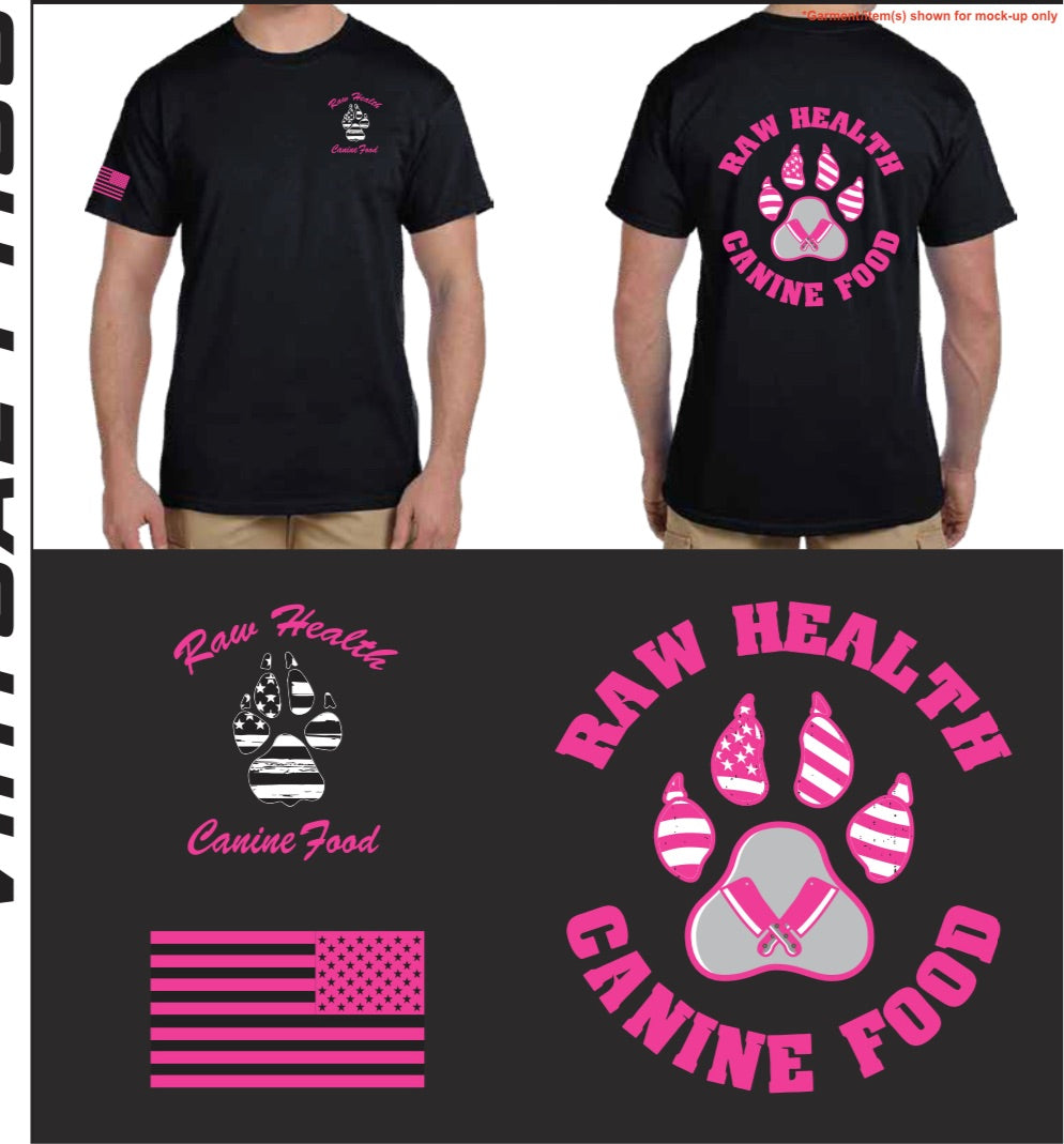Woman’s Pink Raw Health Canine Food Shirt